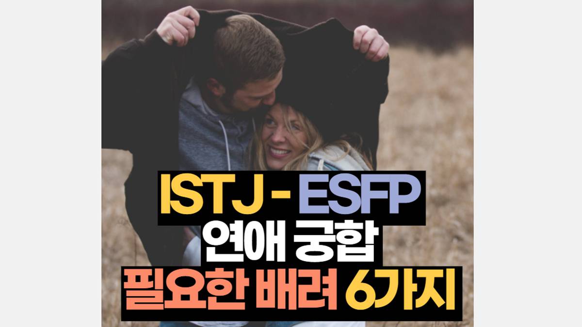 ISTJ-ESFP 연애 궁합 특징 배려할 6가지