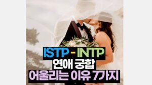 ISTP_INTP 연애 궁합 잘 맞는 이유 7가지