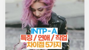 INTP-A 특징 / 연애 / 직업 차이점5가지