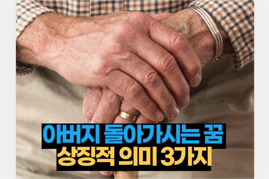 아버지 돌아가시는 꿈  상징적 의미 3가지