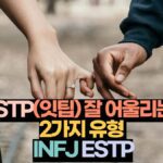 ISTP(잇팁) 잘 어울리는  2가지 유형  INFJ ESTP