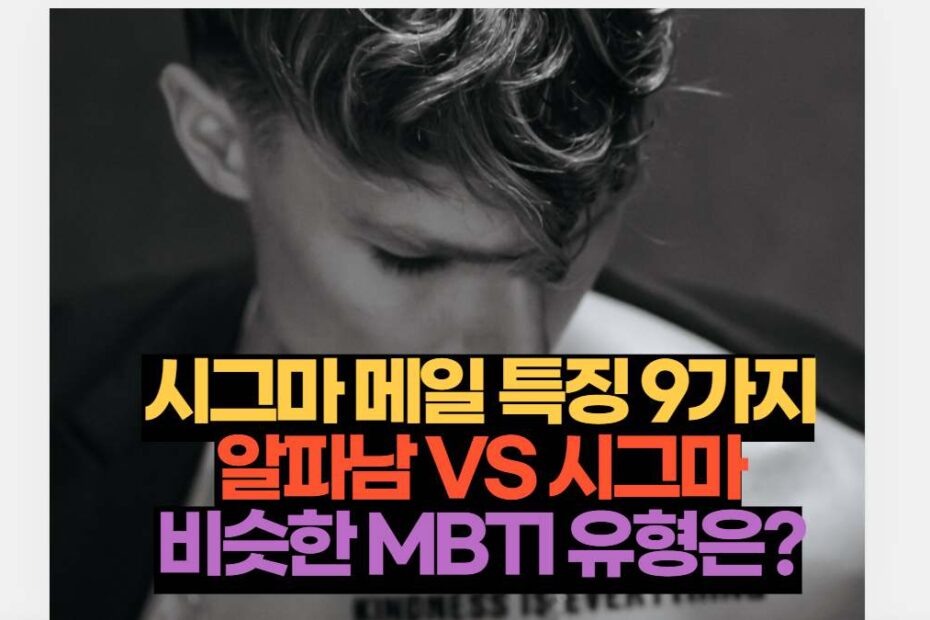 시그마 메일 특징 9가지 알파남 VS 시그마 비슷한 MBTI 유형은?