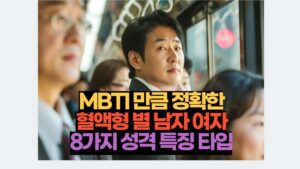 MBTI 만큼 정확한 혈액형 별 남자 여자 8가지 성격 특징 타입