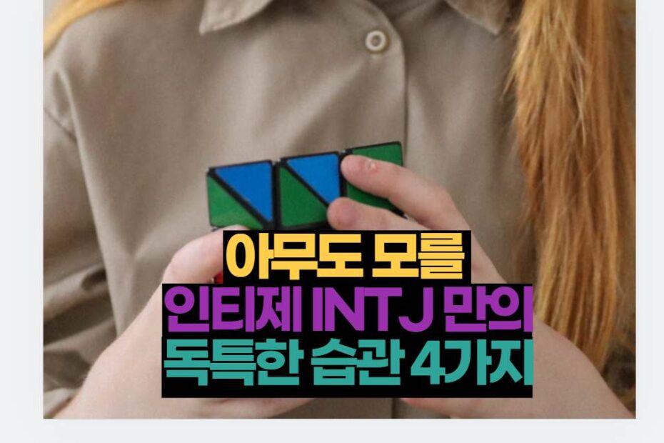 아무도 모를  인티제 INTJ 만의 독특한 습관 4가지