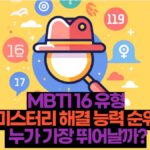 MBTI 16 유형 미스터리 해결 능력 순위  누가 가장 뛰어날까?