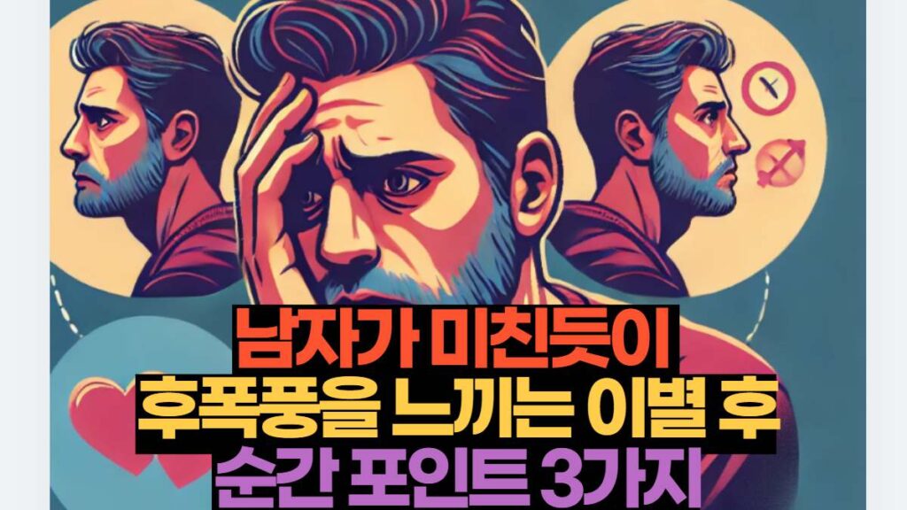 남자가 미친듯이  후폭풍을 느끼는 이별 후 순간 포인트 3가지