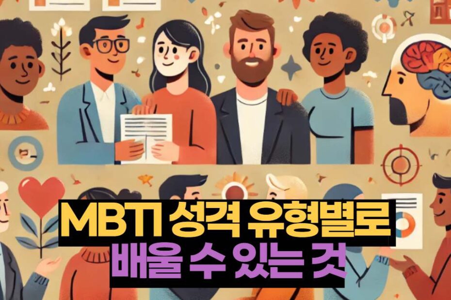 MBTI 성격 유형별로  배울 수 있는 것