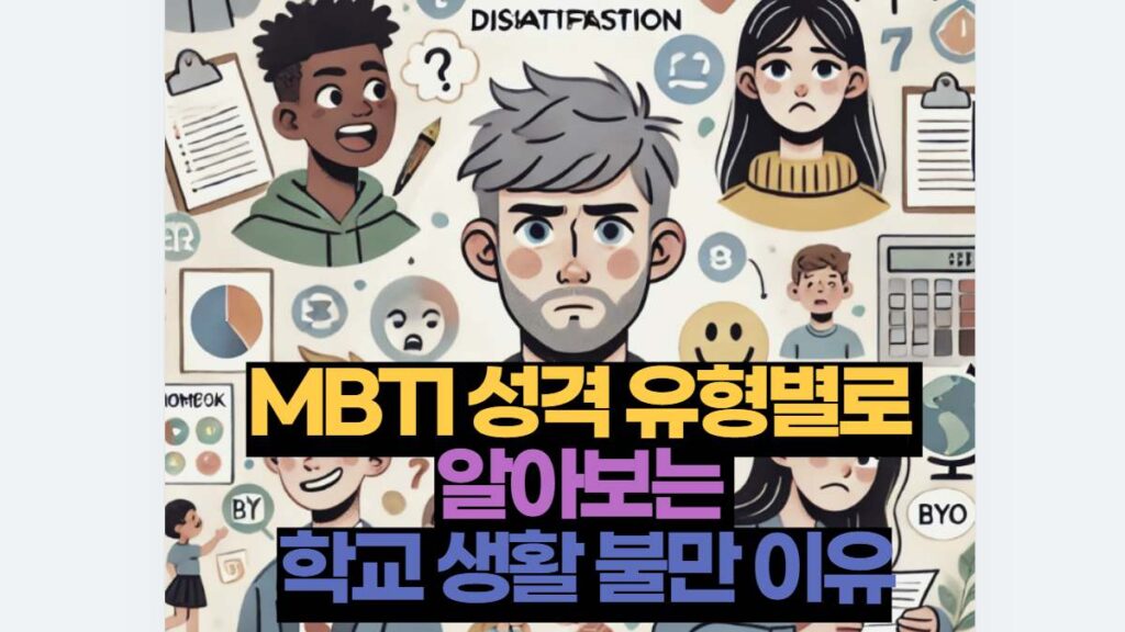 MBTI 성격 유형별로  알아보는  학교 생활 불만 이유