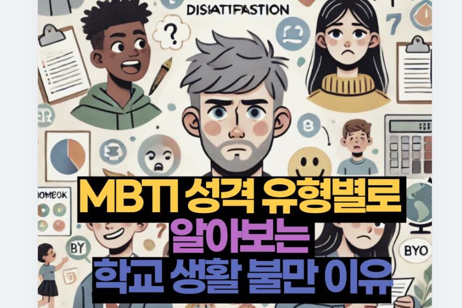 MBTI 성격 유형별로  알아보는  학교 생활 불만 이유