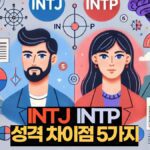 INTJ  INTP  성격 차이점 5가지