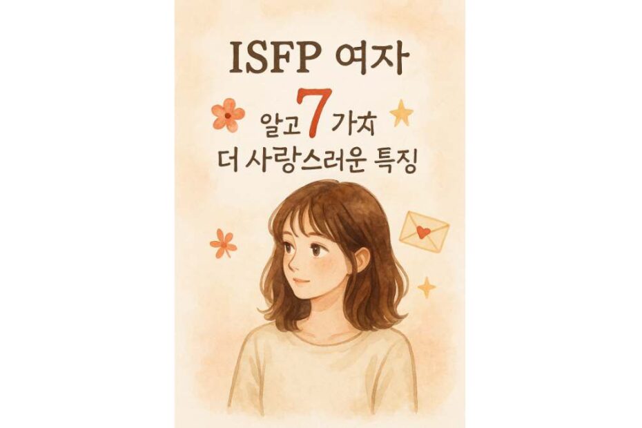 처음엔 낯설지만 빠져드는 ISFP 여자 유형